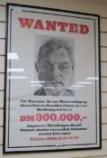 Lucian Freud, poster for 'The Return of a Portrait of Francis Bacon' posted in Berlin 83.5 x 58.5cm