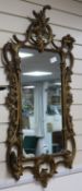 A Chippendale style gilt mirror W.60cm approx,