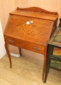 A French inlaid mahogany bureau W.70cm