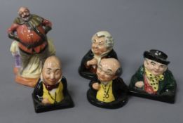 A group of five Royal Doulton Dickens and other miniatures