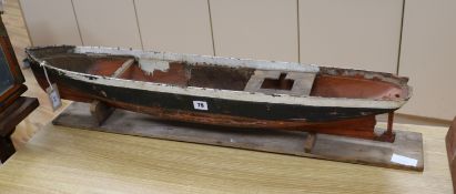A Sevens Model Dockyard wood ship's hull length 96cm