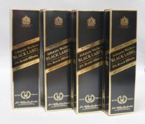 Four boxed bottles of Johnnie Walker Extra Special Black Label 12 year old whisky