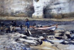 Frank Saltfleet (1860-1937)watercolourNorth Landing, Flamborough, Yorkshiresigned23 x 33cm