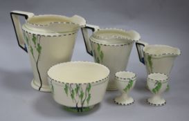 Six pieces of Burleighware china