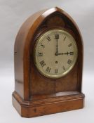 A 19th century walnut bracket timepiece, Adam Thomson, New Bond Street, London, the lancet case with