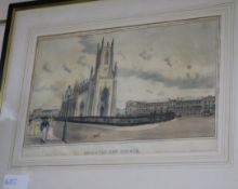 Two etchings with aquatint of Brighton views and three British Isles maps