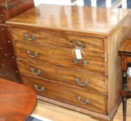 A George III mahogany chest of drawers W.89cm
