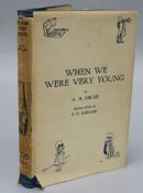 Milne, Alan Alexander - When We Were Very Young, 6th edition 8 vo, original cloth, with dj,