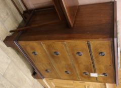 An Edwardian inlaid mahogany chest of four drawers W.73cm