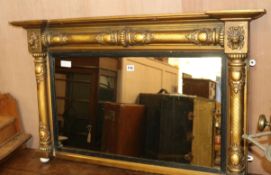 A Regency gilt framed wall mirror W.104cm