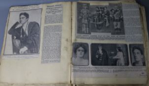 A quantity of theatrical postcards, signed photographs and ephemera