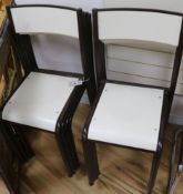 A set of eight French bistro chairs