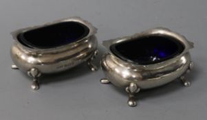 A pair of George V silver salts.