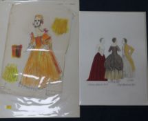 A folio of modern costume designs, mainly for Glydebourne productions