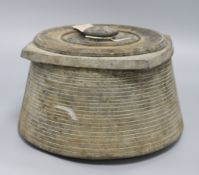 A late 19th century stone cooking pot