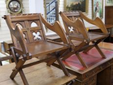 A pair of Glastonbury oak chairs