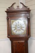 A late George III oak thirty hour longcase clock, by Thomas Haden of Dudley W.52cm