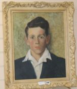 A. Eadie, oil on canvas, portrait of a young man, 49 x 39cm