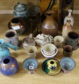 A collection of mixed Studio pottery