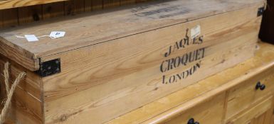 A boxed vintage Jaques croquet set