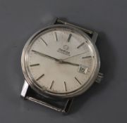 A gentleman's stainless steel Omega Automatic wrist watch.