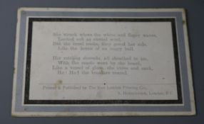 An RMS Titanic 'In Loving Memory' card