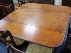A Regency mahogany pembroke breakfast table with drawers W.122cm