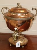 A French Second Empire copper samovar