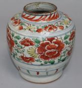 A 17th century Chinese wucai shouldered vase