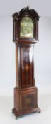 An 18th century and later mahogany longcase clock, Carter of Uxbridge, the inlaid case with fluted