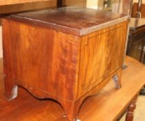 A Regency inlaid mahogany box (formerly a commode chest) W.56cm