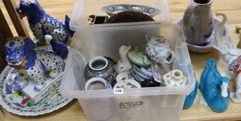 A collection of Oriental and European ceramics