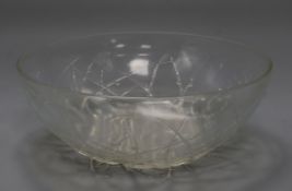 A René Lalique opalescent glass Graines D'Asperges No.1 bowl, Marcilhac no.3221, moulded 'R.Lalique'