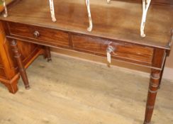 A Victorian mahogany three quarter galleried wash stand W.122cm