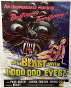The Beast With 1,000,000 Eyes! 1955, Palo Alto Productions, U.S. one-sheet (B-) 41 x 27 in. (104 x