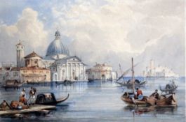 Edward Pritchett (fl.1828-1864)watercolourSan Giorgio, Maggiore, Venice,Agnew & Sons label verso6.25