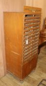 A Clerk's Anchor Strand haberdashery cabinet W.64cm