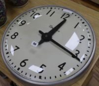 A Simplex time recorder clock diameter 48cm