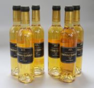 Six half bottles of Chateau Guiraud, Sauternes, 2005