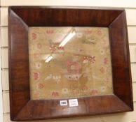 A Victorian needlework sampler, worked by Ruth Keishler