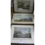 Thornton, watercolour, a farm and two prints after Thomas Gainsborough