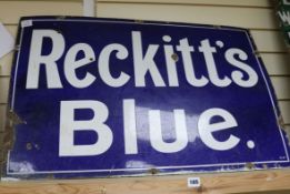 A Reckitt's Blue enamel sign