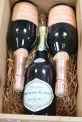 Two bottles of Billecart Salmon, Brut Rose N.V. and one bottle of Billecart Salmon Brut Nicolas,