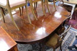 A double-ended Victorian dining table with reproduction inserts (seats 8) W.190cm