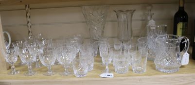 Part suites of Edinburgh and Stuart Crystal table glass and sundry other table glassware