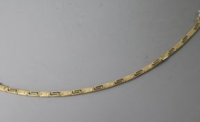 A 14k gold line bracelet, 18.3cm, 10 grams.