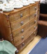 A George IV mahogany bow-fronted chest of drawers W.108cm