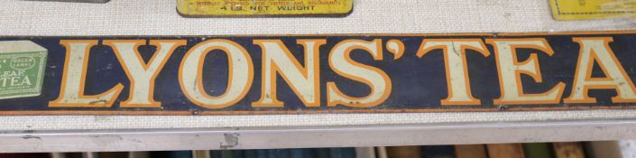 A Lyons' Tea enamel advertising sign