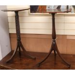 Two mahogany tripod tables W.41cm and W.38cm