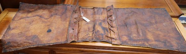 A Leather saddle bag (mink oiled) 144cm x 60cm